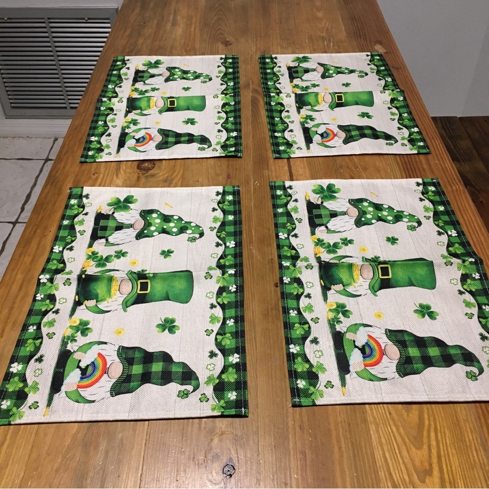 4 Pcs Tablet mats St Patrick Day